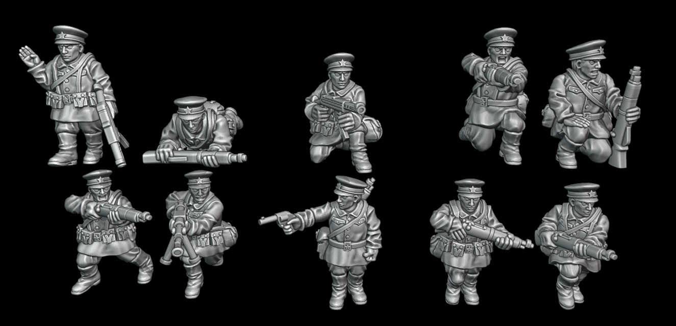 WW2 Soviet NKVD Squad x 10